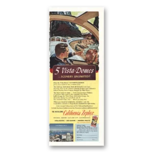 1954 California Zephyr Print Ad | Vista Domes