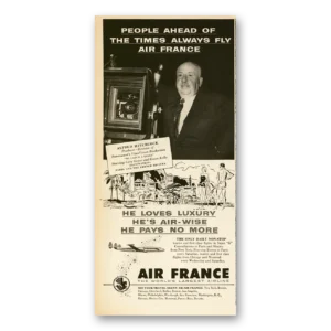 1955 Air France Print Ad | Alfred Hitchcock