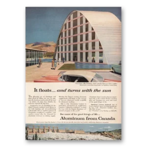 1955 Aluminum from Canada Print Ad | It Floats