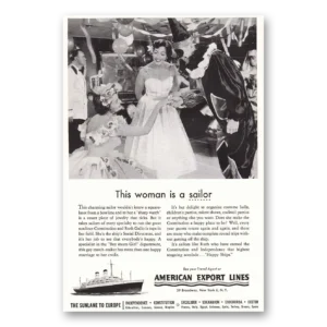 1955 American Export Lines Print Ad | Ruth Gallo
