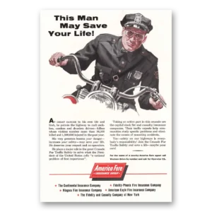 1955 America Fore Insurance Print Ad | Save Your Life