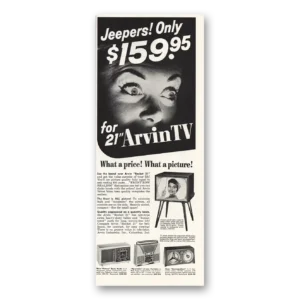 1955 Arvin Televisions Print Ad | Tv Jeepers