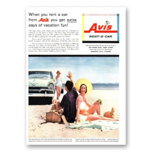 1955 Avis Rent a Car Print Ad | Rent Car