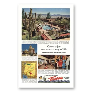 1955 Tucson Arizona Print Ad | Western Way