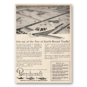 1955 Beechcraft Print Ad | Earth Bound Traffic