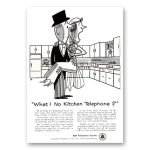 1955 Bell Telephone Print Ad | Kitchen Telephone