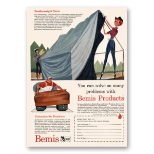 1955 Bemis Print Ad | Featherweight Tents