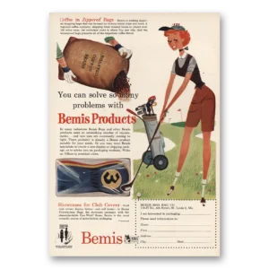 1955 Bemis Print Ad | Coffee In Zippered Bags