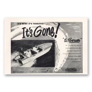 1955 Borum Boats Print Ad | Luxury Liner