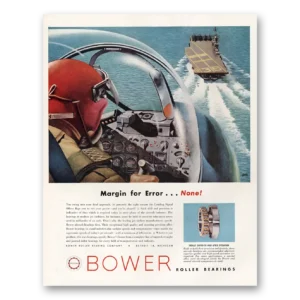 1955 Bower Roller Bearings Print Ad | Margin For Error