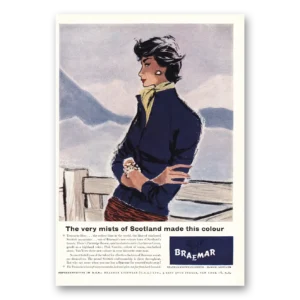 1955 Braemar Print Ad | Very Mists Of Scotland