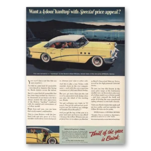 1955 Buick Print Ad | 4 Door Hardtop