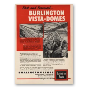 1955 Burlington Route Print Ad | Vista Domes