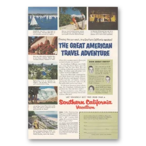 1955 Southern California Print Ad | Travel Adventure