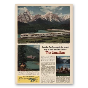 1955 Canadian Pacific Print Ad | Banff Lake Louise