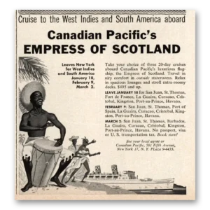 1955 Canadian Pacific Print Ad | Empress Scotland