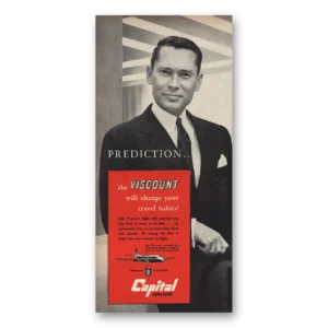 1955 Capital Airlines Print Ad | Prediction Viscount