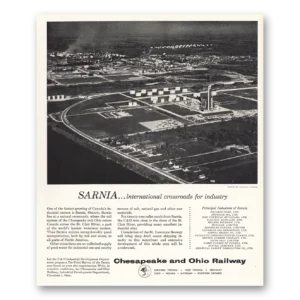 1955 Chesapeake and Ohio Lines Print Ad | Sarnia