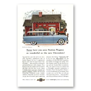 1955 Chevrolet Two Ten Print Ad | Handyman Station Wagon Never Have You Seen
