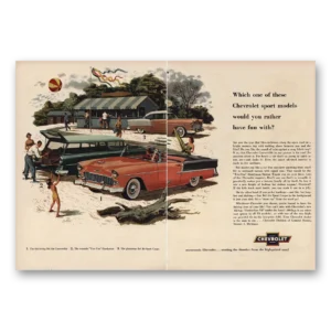 1955 Chevrolet Print Ad | Sports Models
