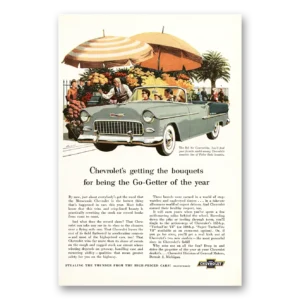 1955 Chevrolet Print Ad | Getting The Bouquets Go Getter