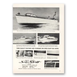 1955 Chris Craft Print Ad | Sea Skiff