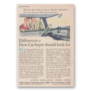 1955 Chrysler Corporation Print Ad | Differences