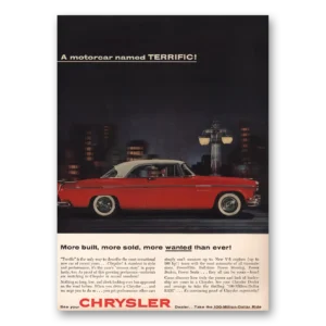 1955 Chrysler Print Ad | Motorcar Named Terrific