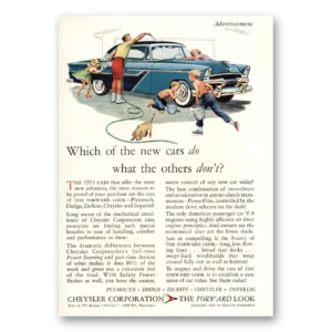 1955 Chrysler Corporation Print Ad | Which New Cars