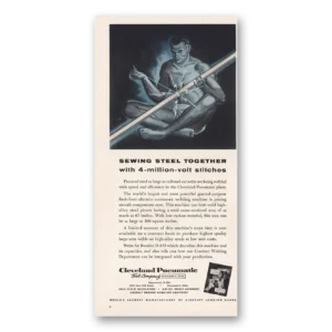 1955 Cleveland Pneumatic Print Ad | Sewing Steel