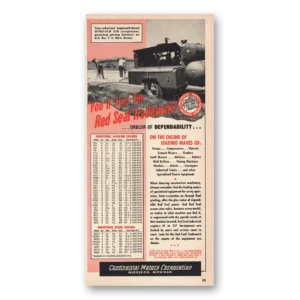 1955 Continental Motors Print Ad | Red Seal Trademark