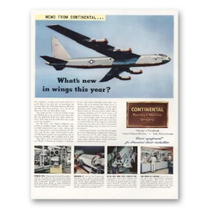 1955 Continental Foundry Print Ad | Wings This Year