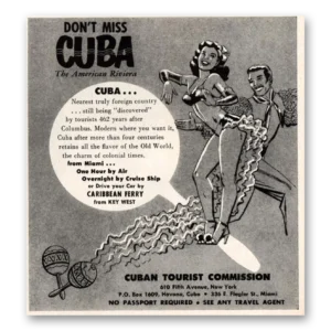1955 Cuba Print Ad | Miss Cuba