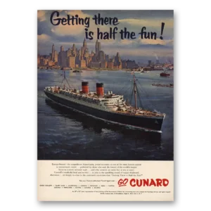 1955 Cunard Print Ad | Mauretania