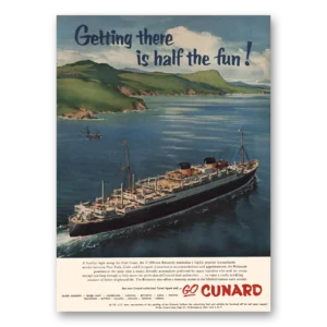1955 Cunard Print Ad | Along The Irish Coast