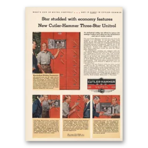 1955 Cutler Hammer Print Ad | Three Star Unitrol