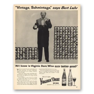 1955 Virginia Dare Wine Print Ad | Vintage Schmintage Bert Lahr
