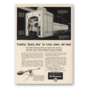 1955 DeVilbiss Company Print Ad | Traveling Beauty Shop