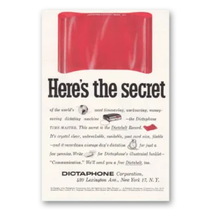 1955 Dictaphone Print Ad | Heres Secret