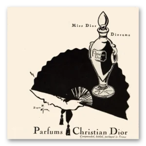 1955 Christian Dior Perfumes Print Ad | Parfums Miss Dior Diorama
