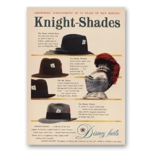 1955 Disney Hats Print Ad | Knight Shades