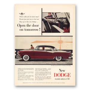 1955 Dodge Coronet Print Ad | Lancer Open Door