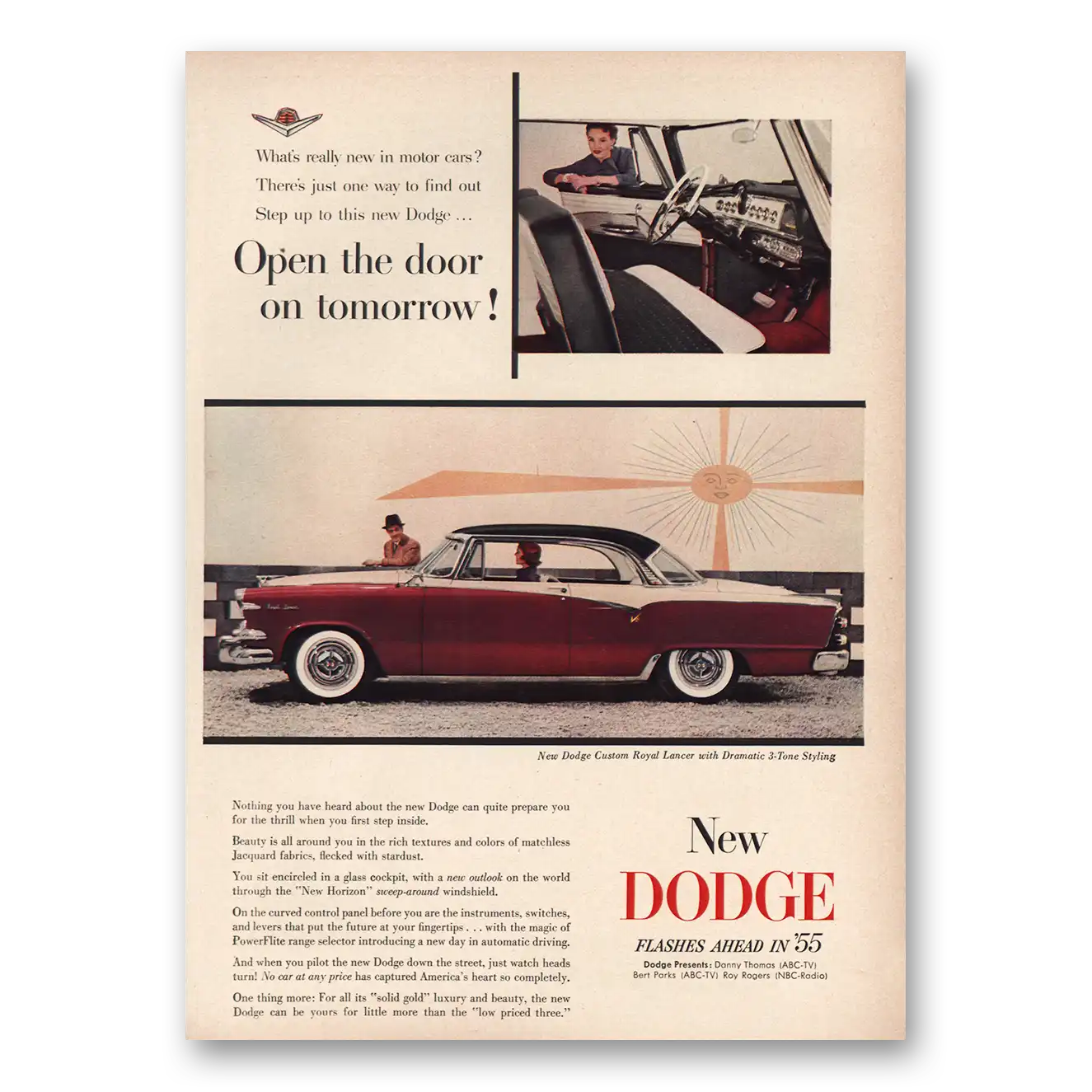 1955 Dodge Lancer Print Ad | Open The Door