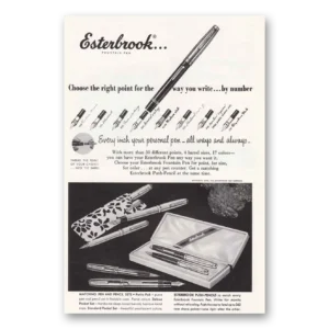 1955 Esterbrook Fountain Pen Print Ad | Personal Pen