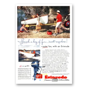 1955 Evinrude Print Ad | Launch Day