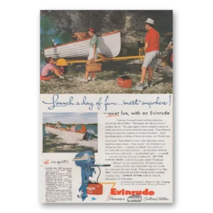 1955 Evinrude Print Ad | Launch Day