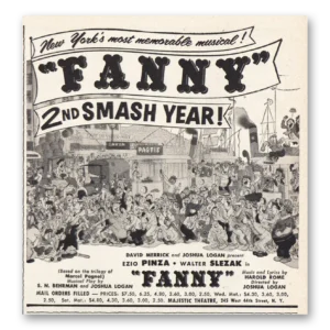 1955 Majestic Theatre Print Ad | Fanny Promo