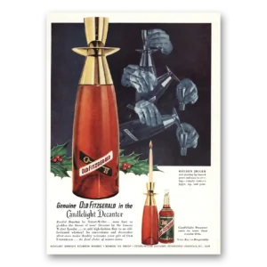 1955 Old Fitzgerald Print Ad | Candlelight Decanter