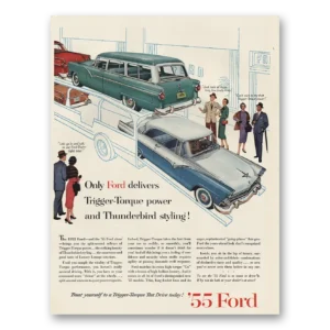 1955 Ford Print Ad | Trigger Torque Power
