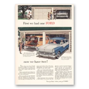 1955 Ford Print Ad | Now We Have Two